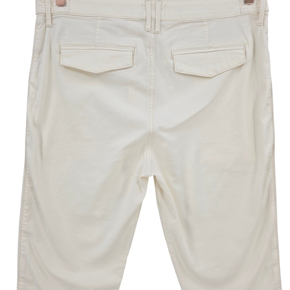 PISTOLA Womens‎ 33 High Rise Cropped Straight Leg Utility Pant in Ecru - Picture 6 of 15